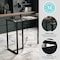 Martha Stewart 23.5 in. D X 47.25 in. W X Glass, Steel, Clear Top/Oil Rubbed Bronze Frame XU-DK-1-BK-MS - alternate 10